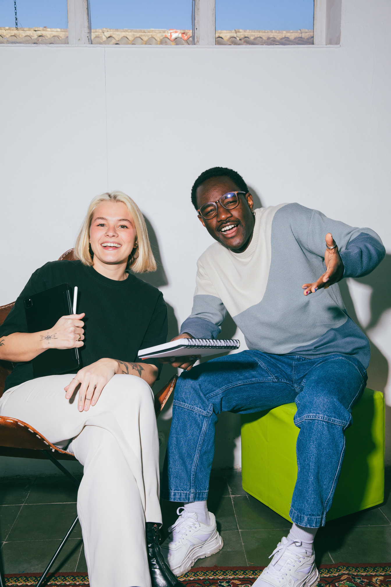 High Flash People Portraits Man and Woman Indoors
